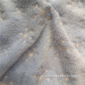 Теплая фланелевая ткань с принтом на клее и снежинкой